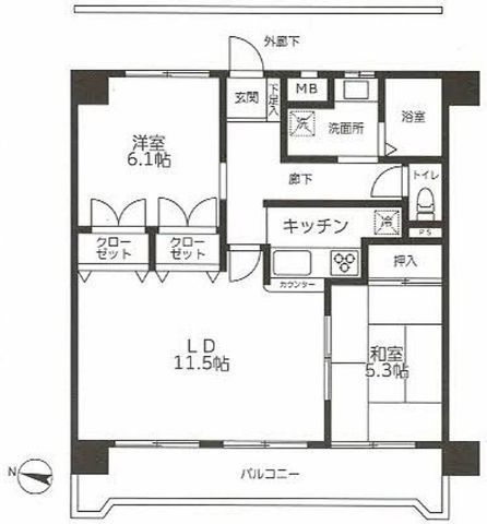 間取図/区画図:【2路線利用可能な大和駅徒歩13分!新規リフォーム済で室内綺麗です!】ホームセンター、コンビニまで徒歩1分!即内覧・入居可能です!