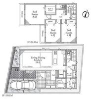 間取図/区画図:【人気の茅ヶ崎駅徒歩16分！耐震・耐久性に優れたツーバイフォー住宅！】床暖房・食洗機・スマートキーなど設備充実！茅ヶ崎海岸まで徒歩8分で住環境良好です！