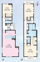 間取図/区画図:【イオンモールまで徒歩7分！安心の耐震構造住宅！2面道路で陽当り通風良好です！】長期優良住宅認定物件！モデルハウスございます！