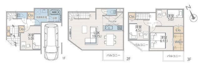 間取図/区画図:【全12棟の分譲住宅!湘南モールフィルまで徒歩10分の好立地!】収納豊富・南側バルコニーで広く明るい間取です!即内覧できます!