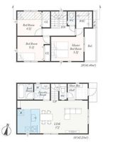 間取図/区画図:【全2棟！JR・小田急2路線徒歩12分！ 耐震等級3の長期優良住宅】小田急「座間駅」相模線「入谷駅」徒歩12分全室2面採光で陽当たり良好