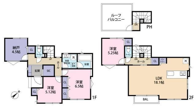 間取図/区画図:【JR東海道線「辻堂」駅徒歩19分!建物10年・地盤20年保証】全16棟の大型分譲住宅AHSの安心・充実のアフターサービスも付帯屋上ルーフバルコニー