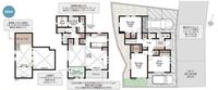 間取図/区画図:【敷地ゆったり35坪、駐車場2台可能！南庭・バルコニーで陽当り良好！】3帖のロフト付LDK！WICやSICなど収納充実！小学校やスーパー徒歩5分以内！