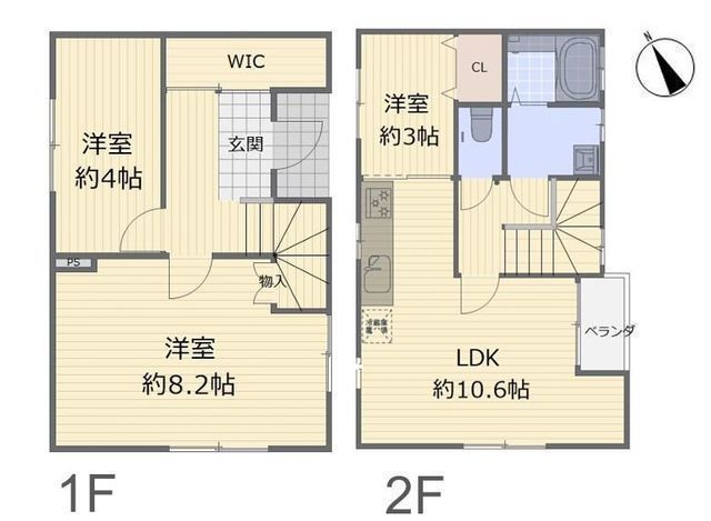 間取図/区画図:【南東角地!長後駅徒歩13分!フルリフォーム令和7年12月末完工予定】カースペース1台可2方向道路に面しているため開放感ありコンパクトで快適な暮らし
