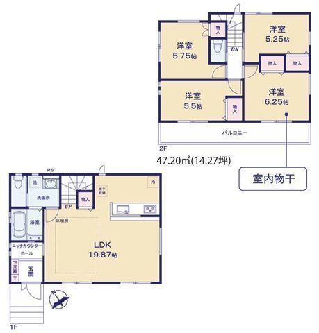 間取図/区画図:【注目の湘南エリア全3棟!カースペース2台可!設計・建設性能評価書取得済】鵠沼海岸駅徒歩10分!本鵠沼駅徒歩12分食洗機・床暖房など設備充実