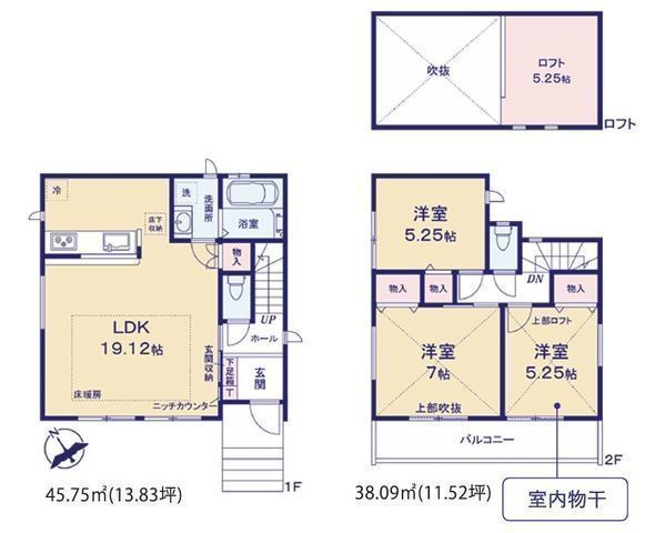 間取図/区画図:【注目の湘南エリア全3棟!カースペース2台可!設計・建設性能評価書取得済】鵠沼海岸駅徒歩10分!本鵠沼駅徒歩12分食洗機・床暖房など設備充実