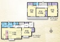 間取図/区画図:【桜ヶ丘駅徒歩11分！土地100m2超、全4棟の長期優良住宅】安心の耐震構造と性能評価書付き全居室収納スペースあり駅まで徒歩圏内で通勤通学に便利