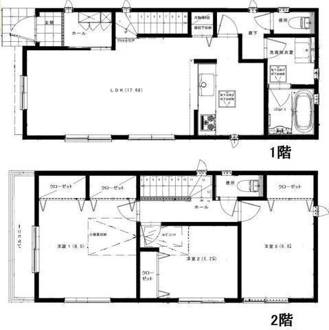 間取図/区画図:【未入居で建物綺麗、南西道路・南西向きで陽当り良好!充実設備と収納の3LDK!】浴室テレビやカードキーなど設備充実!全室収納・小屋裏収納付で収納豊富!