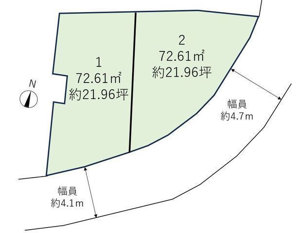 間取図/区画図:【南側道路で陽当り良好!人気の保土ヶ谷駅利用可能!コンビニ徒歩5分!】建築条件無しですのでお好きなハウスメーカーで建築できます!