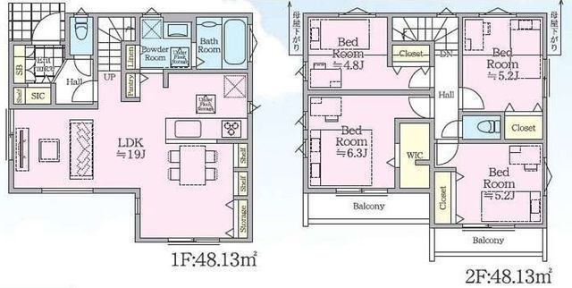 間取図/区画図:【駅徒歩9分の好立地!ZEH水準の省エネ住宅!駐車場2台可能です!】小学校徒歩7分、コンビニ・スーパー徒歩13分!完成済ですので即内覧可能です!