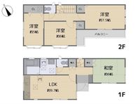間取図/区画図:【2025年10月完工フルリフォーム！平坦な生活圏で自転車移動も快適】駐車スペース有り全居室南西向きで陽当り良好周辺環境充実の暮らしやすい立地