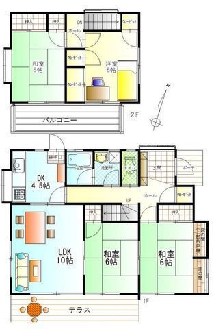 間取図/区画図:【つきみ野駅徒歩13分！敷地56坪・全室南向き！大型地下車庫と和風庭園付のゆとりある住まい】日照・通風良好な和風庭付きハイルーフ可能な大型地下車庫
