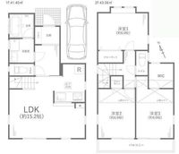 間取図/区画図:【南側にゆとりある庭付き、南西向きのロフト付3LDK！内外装リフォーム！】全室6帖以上、全室収納やWICで広く使える間取です！即内覧・入居可能です！