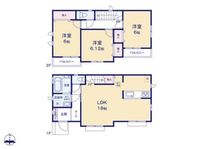 間取図/区画図:【海と街の利便性が叶う3LDK！地震に強い耐震構造で安心と快適を両立】茅ケ崎駅バス8分・停歩4分スーパー・コンビニ徒歩圏設計住宅性能評価を取得済