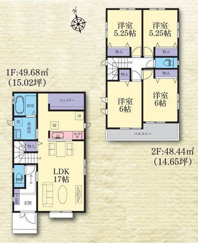 間取図/区画図:【瀬谷駅まで徒歩19分!全14棟の新規開発分譲地】安心の耐震構造+性能評価書付きカースペース2台可南向きバルコニーのため陽当たり良好