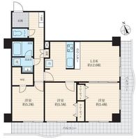 間取図/区画図:【江ノ島線長後駅徒歩6分の好立地！南東角住戸、全室バルコニー付き！】小学校、コンビニ、ドラッグストア徒歩8分以内！リノベーション済みで即内覧できます！