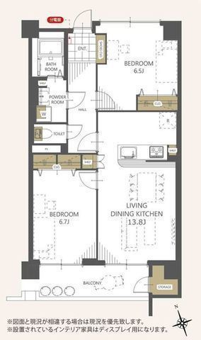 間取図/区画図:【六会日大前駅まで徒歩7分!南西向きで陽当たり良好】新規リノベにより、水回りを一新システムキッチン、ユニットバス、洗面化粧台新規交換周辺環境充実