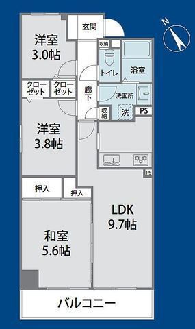 間取図/区画図:【南西向きにつき陽当り良好!2025年10月リフォームで即内覧できます!】小学校徒歩10分、イオンまで徒歩14分!大庭城址公園で住環境良好です!