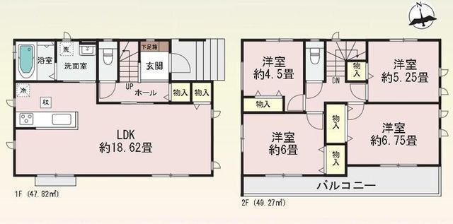 間取図/区画図:【かしわ台駅まで徒歩16分！長期優良住宅＋設計・建設住宅性能評価書取得】カースペース2台可南向きのため陽当たり良好地震に強い安心の耐震構造