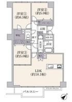 間取図/区画図:【角部屋で陽当り良好、新規内装リフォーム済！二面バルコニーで解放感あります！】食洗機・浄水器付きシステムキッチン！空家につき即内覧可能です！