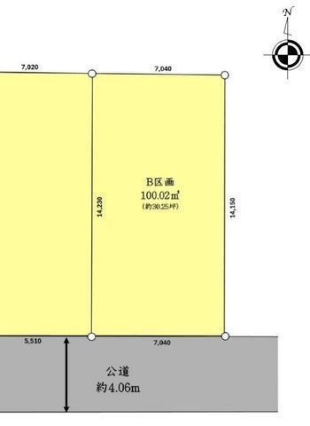 間取図/区画図:【南道路で陽当り良好!建築条件無でお好きなハウスメーカーで建築可能です!】使いやすい整形地!コンビニまで徒歩4分!