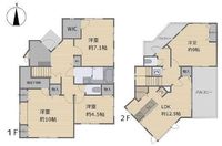 間取図/区画図:【土地51坪角地！2025年11月リフォームの大型バルコニー付き4LDK】全室収納・WICで収納豊富！二面バルコニーで解放感ある間取です！