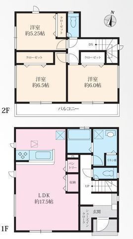 間取図/区画図:【六会日大前駅徒歩12分！長期優良住宅＋住宅性能表示取得】カースペース2台可南側道路幅員9.9ｍで陽当たり良好の整形地小学校徒歩4分、公園徒歩1分
