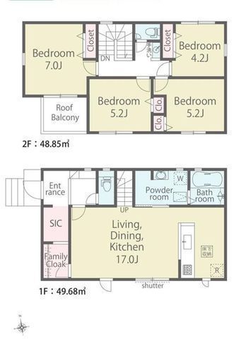 間取図/区画図:【37坪超の敷地！長期優良住宅＋性能評価書付き！カースペース2台可！】桜ヶ丘駅徒歩20分全居室収納に加えSICや各所に便利な収納多数あり