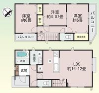 間取図/区画図:【全2棟！公園まで徒歩1分、地震に強い耐震構造で安心の住まい】カースペース1台可高座渋谷駅まで徒歩19分2面バルコニーで陽当り良好全居室収納あり