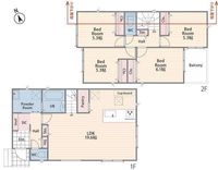 間取図/区画図:【開放感あふれる南西角地で開放感と陽当り良好！カースペース並列2台可】人気の海側茅ヶ崎！駅まで徒歩圏内、バス利用も可利便性と豊かな緑が共存する住環境