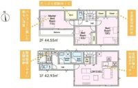間取図/区画図:【茅ヶ崎市南湖に誕生！防犯カメラ＋制震装置搭載＋住宅性能評価書付き】人気の茅ヶ崎駅利用！バス8分停歩4分前面道路6.7ｍで開放感あり閑静な住宅街です