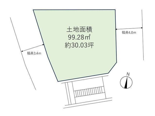 間取図/区画図:【三方角地、建築条件無しですのでお好きなハウスメーカーで建築可能!】三方角地の解放感ある立地で泉の森まで徒歩5分と住環境良好です!