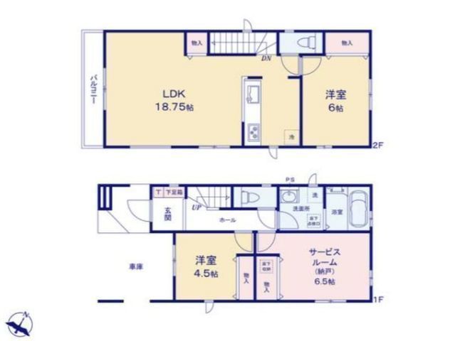 間取図/区画図:【長後駅バス8分停徒歩7分！長期優良住宅認定＆ZEH水準の新築分譲住宅】安心の耐震構造と住宅性能評価書付きコミュニケーションが自然と増えるリビング階段