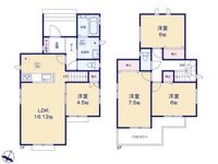 間取図/区画図:【長期優良住宅認定＆ZEH水準の新築4LDK！カースペース2台駐車可】人気の茅ヶ崎駅までバス15分停歩6分安心の耐震構造と住宅性能評価書付き
