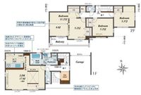 間取図/区画図:【茅ヶ崎駅徒歩19分！カースペース3台可！湘南の風を感じる東海岸北エリア】将来の家族構成変化に対応可能な間取りシャワー型外水栓完備で海好きの方にも最適