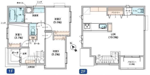 間取図/区画図:【南東角地で陽当り通風良好！木目調・グレーの上質なくつろぎ空間！】LDK19.5帖、主寝室5.2帖！南バルコニーで陽当り良好！