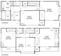 間取図/区画図:【駅徒歩10分の好立地！全室南向きの内外装リフォーム済4LDK！即内覧可能！】駐車場2台可能！徒歩5分以内にスーパーや公園があり、生活便利な環境です！