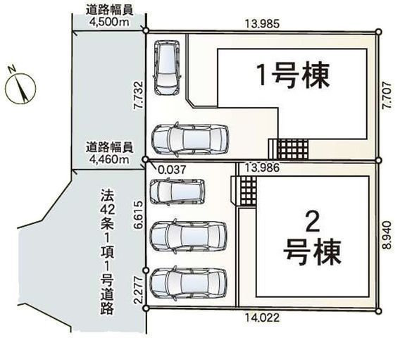 間取図/区画図:2号棟