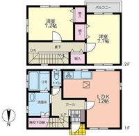 間取図/区画図:【南向きバルコニーで陽当り良好！リノベーション済みにつき即内覧可能です！】全室二面採光で解放感ある間取！閑静な住宅街の整形地！