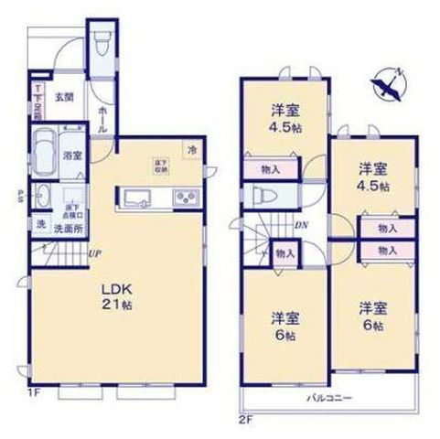 間取図/区画図:【生活利便施設が身近に揃う全8棟！長期優良住宅＋性能評価書付き】ZEH水準の断熱性能を備え年中快適に過ごせる省エネ設計周辺環境充実の暮らしやすい立地