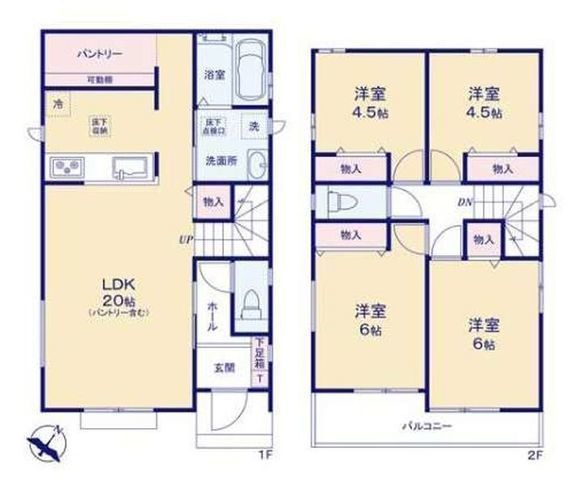 間取図/区画図:【生活利便施設が身近に揃う全8棟！長期優良住宅＋性能評価書付き】ZEH水準の断熱性能を備え年中快適に過ごせる省エネ設計周辺環境充実の暮らしやすい立地