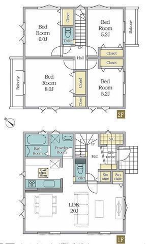 間取図/区画図:【開放感あふれる南西角地に佇む、広々LDK20帖】敷地面積40坪超!ゆとりある間取り南東側隣地との建物離隔が大きく陽当たり良好カースペース2台可