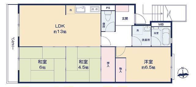 間取図/区画図:【瀬谷駅徒歩5分の好立地！イオンや小学校徒歩10分以内で生活便利！】専有面積ゆったり66平米の3LDK！空家につき即内覧可能です！