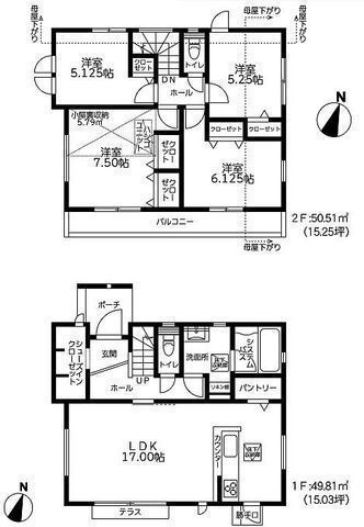 間取図/区画図:【南・西側隣地が本地より低く陽当たり良好！モデルハウスございます！】SICや屋根裏収納があり収納豊富！浴室テレビやカードキーなど設備充実！