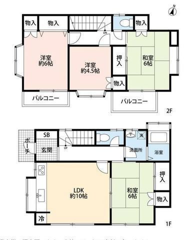 間取図/区画図:【南側に庭がありガーデニングも楽しめる4LDK!環境に優しいオール電化住宅】全居室南向きで陽当たり良好接道幅員7.2mのため開放感あり閑静な住宅街