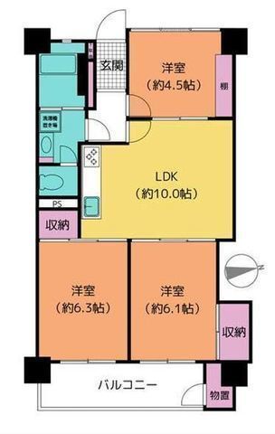 間取図/区画図:【内装一部リフォーム（R8.2月末完工予定）和室から洋室に変更しました】三ツ境駅・希望ヶ丘駅の2駅徒歩圏内！周辺環境充実の暮らしやすい立地