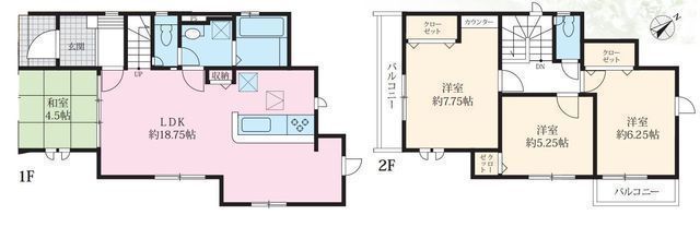 間取図/区画図:【土地36坪！安心の耐震構造住宅、性能評価書付・長期優良住宅！】南西道路で陽当り良好！小学校、コンビニ、スーパー徒歩10分以内！モデルハウスあり！
