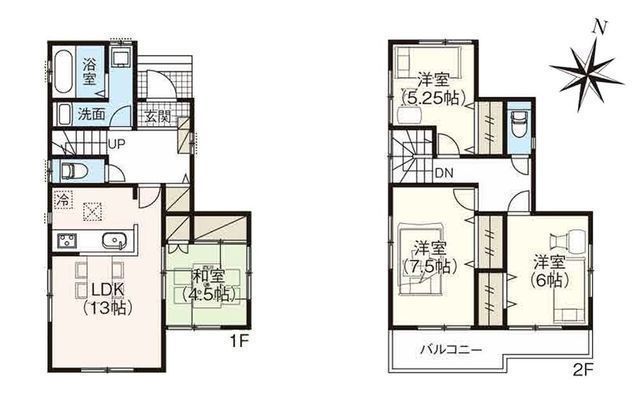 間取図/区画図:【全室クロス張替や外壁塗装、水回り設備などリフォーム完了！即内覧可！】桜ヶ丘駅徒歩圏内南向き広々バルコニーのため陽当たり良好全居室収納スペースあり