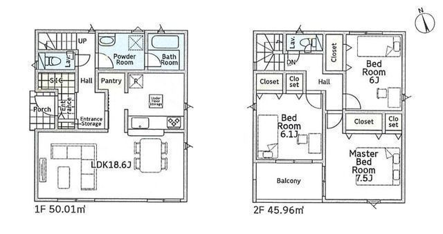 間取図/区画図:【制震装置搭載の閑静な住宅街！全室２面採光のため陽当たり・通風良好】18帖以上の広々としたLDK全居室収納スペースあり会話が弾む対面式キッチン