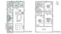間取図/区画図:【制震装置搭載の閑静な住宅街！全室２面採光のため陽当たり・通風良好】18帖以上の広々としたLDK全居室収納スペースあり会話が弾む対面式キッチン